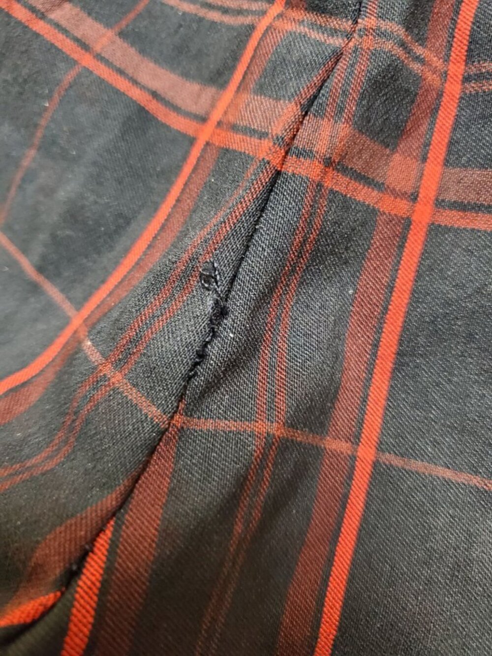 New Directions Woman's Navy Blue Red Windowpane Plaid Pull On Dress Pant Plus 16 - Picture 3 of 4